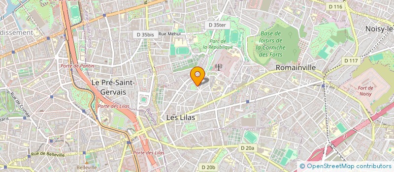 localisation de l'entreprise IMMO.B à LES LILAS