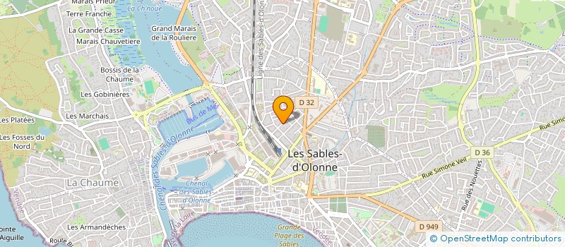 localisation de l'entreprise IMMO BARRETEAU INVEST - IBI à LES SABLES D'OLONNE