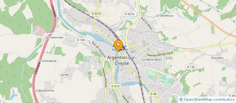 localisation de l'entreprise IMMO BERRY à ARGENTON SUR CREUSE