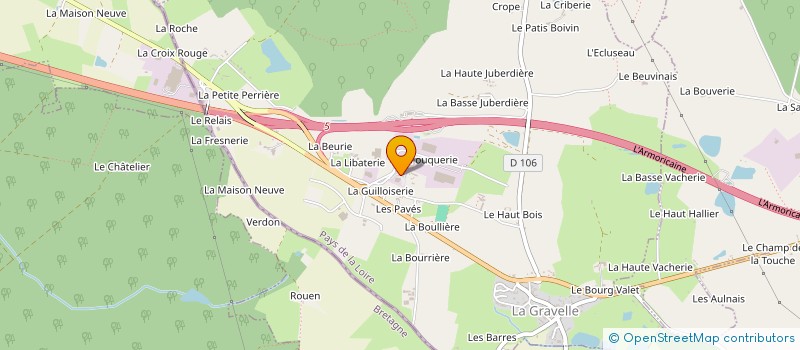 localisation de l'entreprise IMMO-BIO  LA GRAVELLE