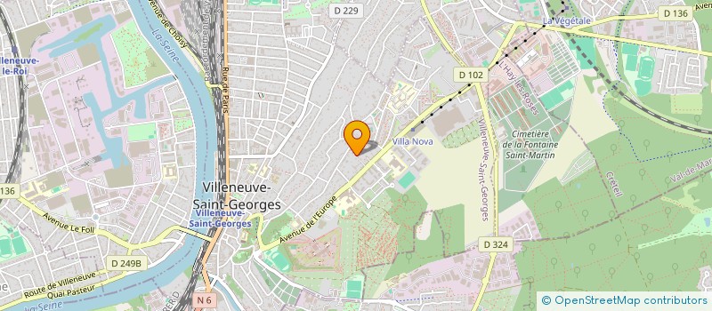 localisation de l'entreprise IMMO C.A  VILLENEUVE-SAINT-GEORGES