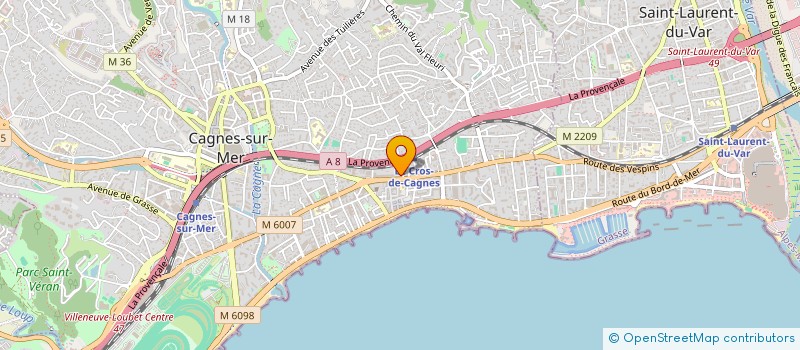 localisation de l'entreprise IMMO CB à CAGNES-SUR-MER