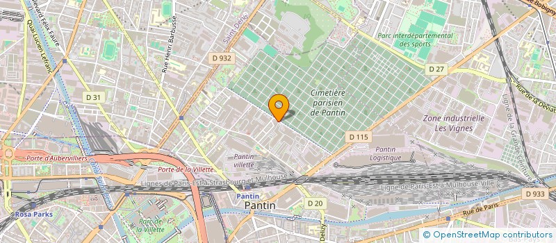 localisation de l'entreprise IMMO CINE  PANTIN