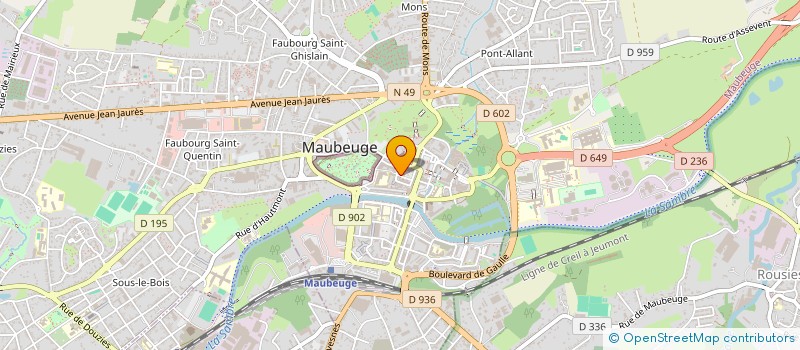 localisation de l'entreprise IMMO CONCORDE  MAUBEUGE