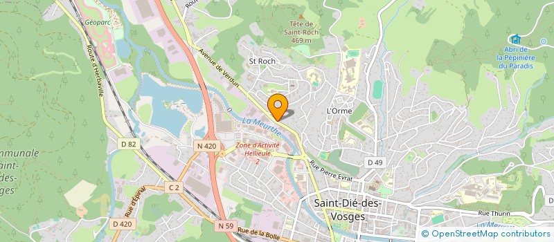 localisation de l'entreprise IMMO DEO à SAINT-DIE-DES-VOSGES