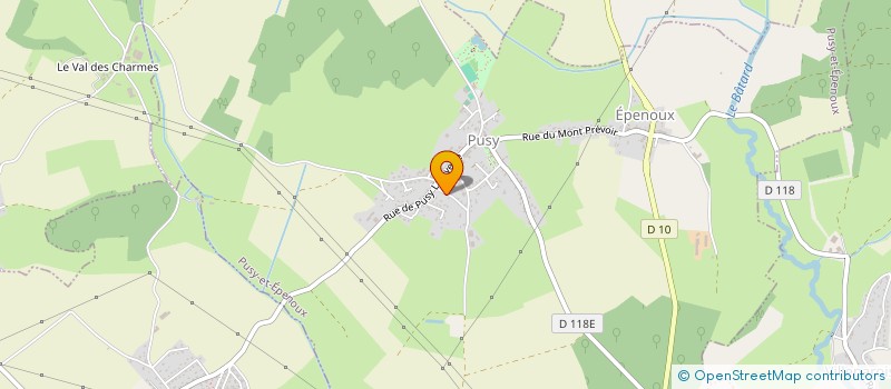 localisation de l'entreprise IMMO DES CHAMPS à PUSY-ET-EPENOUX