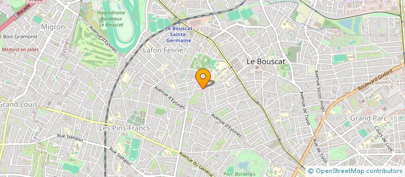 localisation de l'entreprise IMMO'DESIGN à LE BOUSCAT