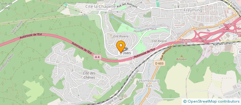 localisation de l'entreprise IMMO ECBS à HOMBOURG-HAUT