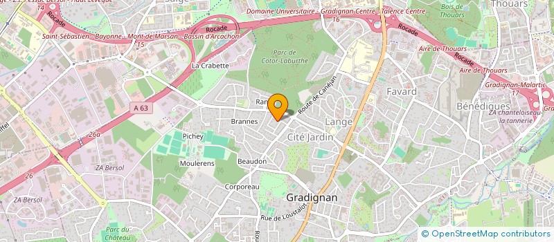 localisation de l'entreprise IMMO GLIBOUX INDIVISION à GRADIGNAN