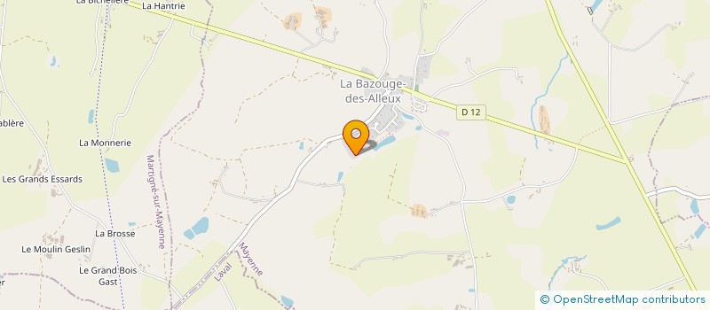 localisation de l'entreprise IMMO GRN  LA BAZOUGE-DES-ALLEUX