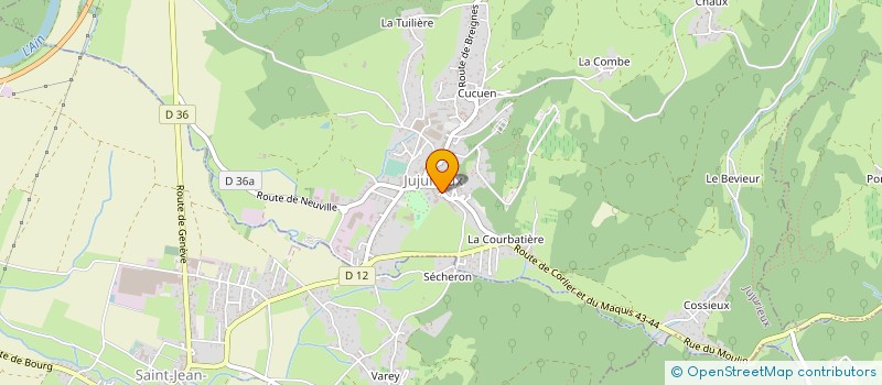 localisation de l'entreprise IMMO INVEST 01 à JUJURIEUX