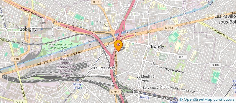 localisation de l'entreprise IMMO INVEST  BONDY