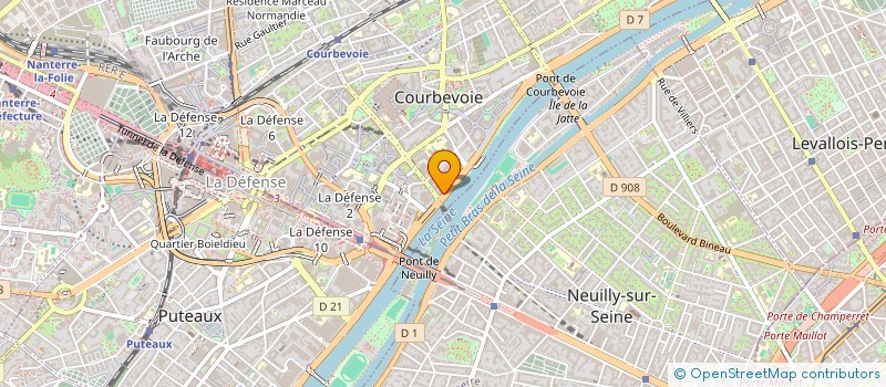 localisation de l'entreprise IMMO L&D à COURBEVOIE