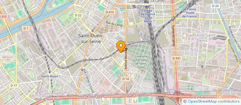 localisation de l'entreprise IMMO LATITUDE 43 à SAINT-OUEN-SUR-SEINE