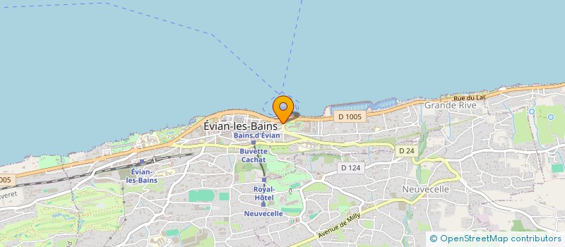 localisation de l'entreprise IMMO MILANO  EVIAN-LES-BAINS