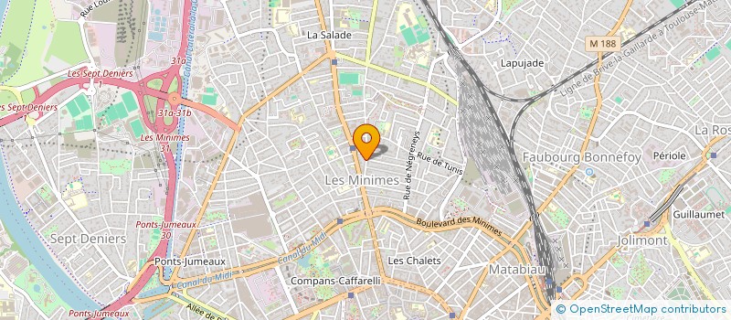 localisation de l'entreprise IMMO MINIMES 65  TOULOUSE