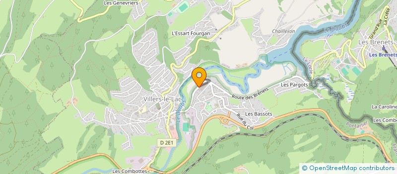 localisation de l'entreprise IMMO-ODOUBS  VILLERS-LE-LAC