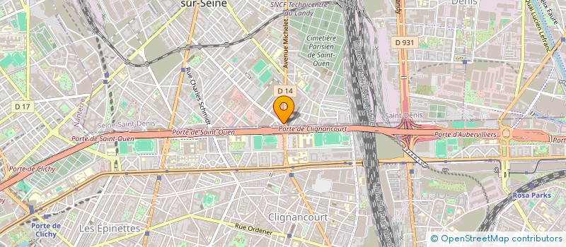 localisation de l'entreprise IMMO SAINT OUEN à SAINT-OUEN-SUR-SEINE