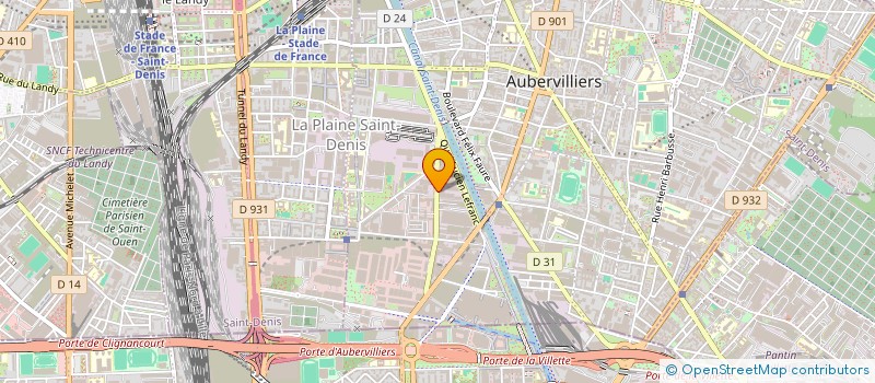 localisation de l'entreprise IMMO SOLUTION à AUBERVILLIERS