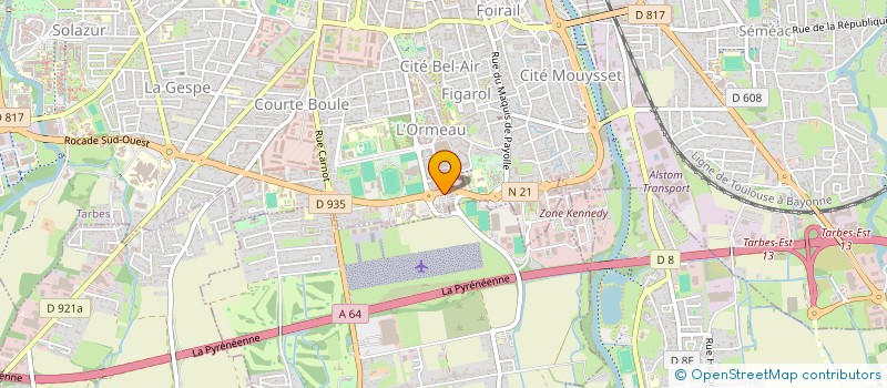 localisation de l'entreprise IMMO SPORTS 64  TARBES