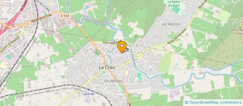 localisation de l'entreprise IMMO TOULON CORMORAN  LA CRAU