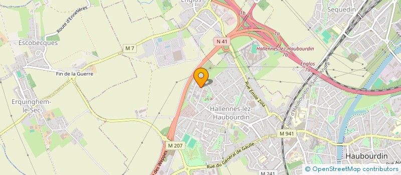 localisation de l'entreprise IMMO Y&N INVEST  HALLENNES-LEZ-HAUBOURDIN