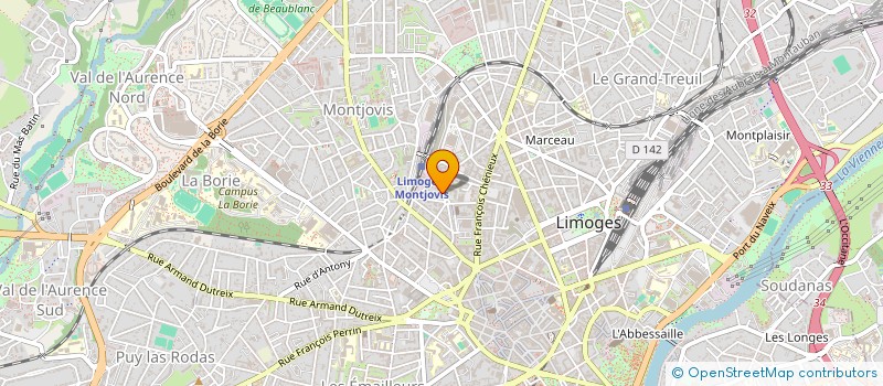 localisation de l'entreprise IMMO2A à LIMOGES