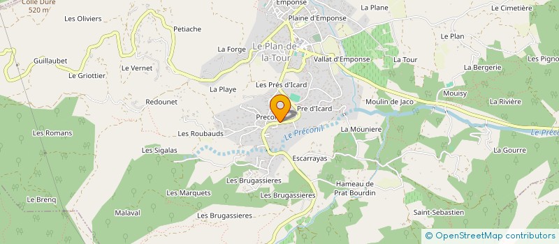 localisation de l'entreprise IMMO2A  LE PLAN-DE-LA-TOUR