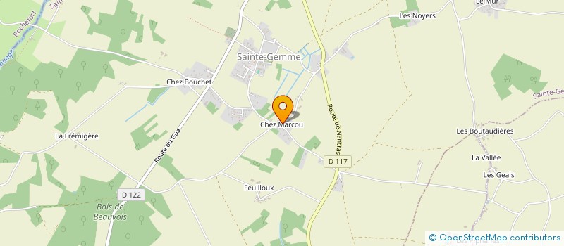 localisation de l'entreprise IMMOB SAUJON  SAINTE-GEMME