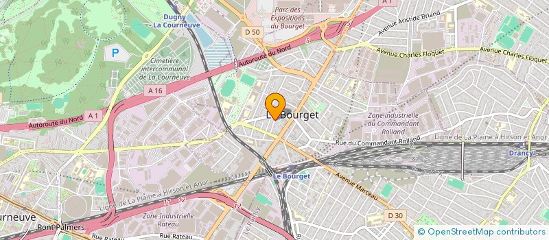 localisation de l'entreprise IMMOBAD à LE BOURGET