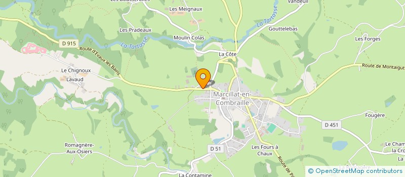 localisation de l'entreprise IMMOBAT  MARCILLAT-EN-COMBRAILLE