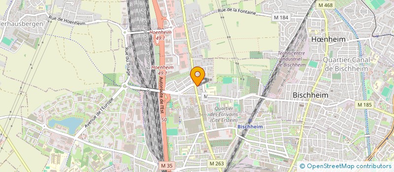 localisation de l'entreprise IMMOBAT à BISCHHEIM