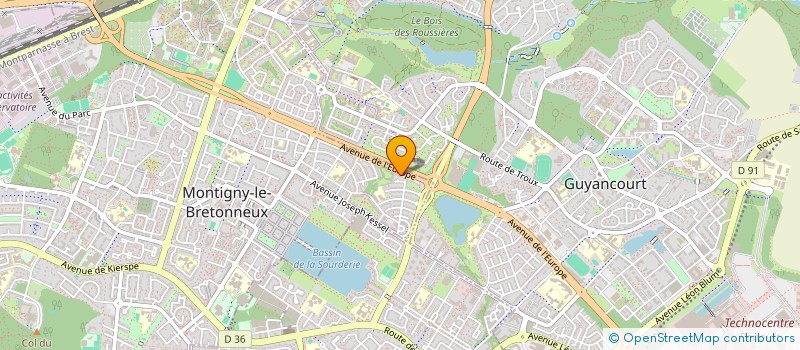 localisation de l'entreprise IMMOBEN  MONTIGNY-LE-BRETONNEUX