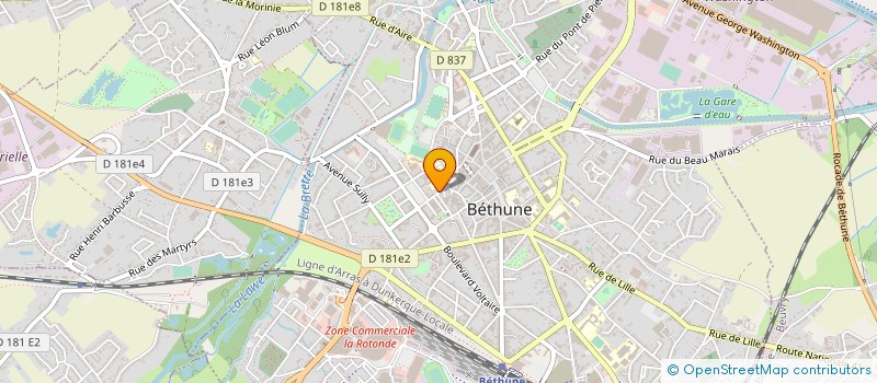 localisation de l'entreprise IMMOBETHUNE à BETHUNE