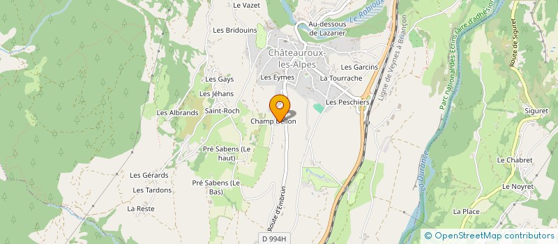 localisation de l'entreprise IMMOBILIER CHIOTTI MALAVAL  CHATEAUROUX-LES-ALPES