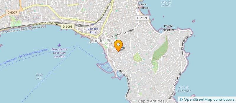 localisation de l'entreprise IMMOBILIER COTE D AZUR RIVIERA à ANTIBES