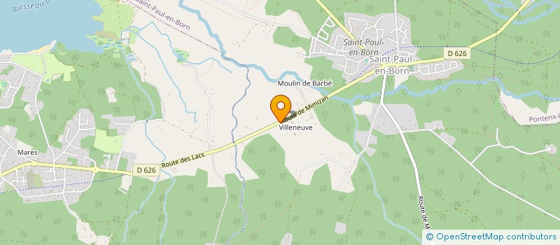 localisation de l'entreprise IMMOBILIER COTE LANDES  SAINT-PAUL-EN-BORN