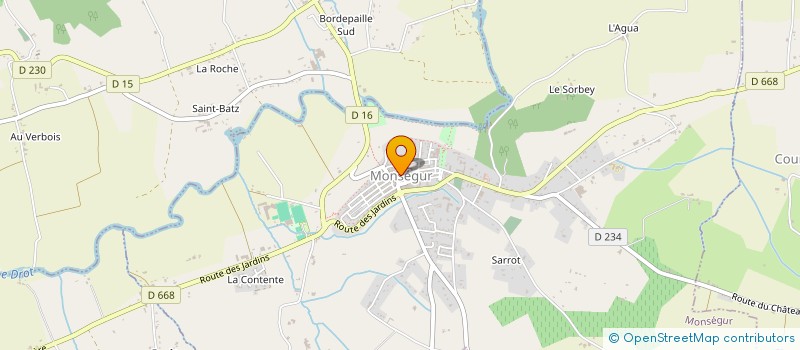 localisation de l'entreprise IMMOBILIER DANIEL CUROY  MONSEGUR