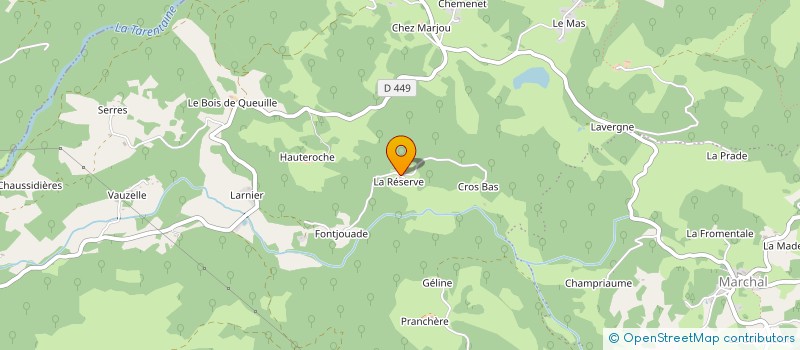 localisation de l'entreprise IMMOBILIER DE LA RESERVE à CHAMPS-SUR-TARENTAINE-MARCHAL
