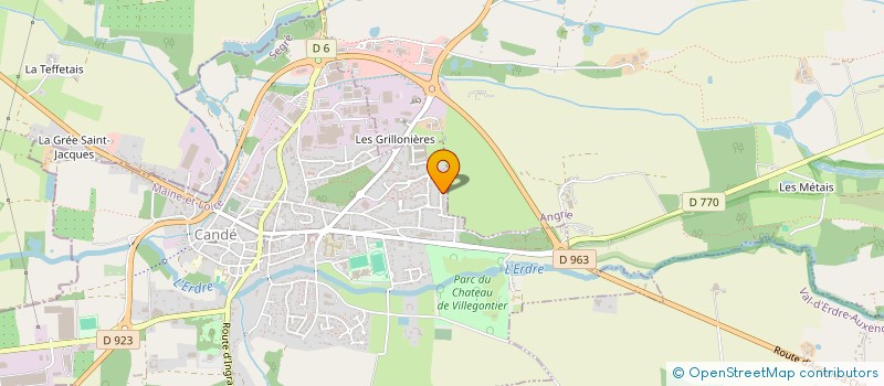 localisation de l'entreprise IMMOBILIER LOIRE ANJOU  CANDE