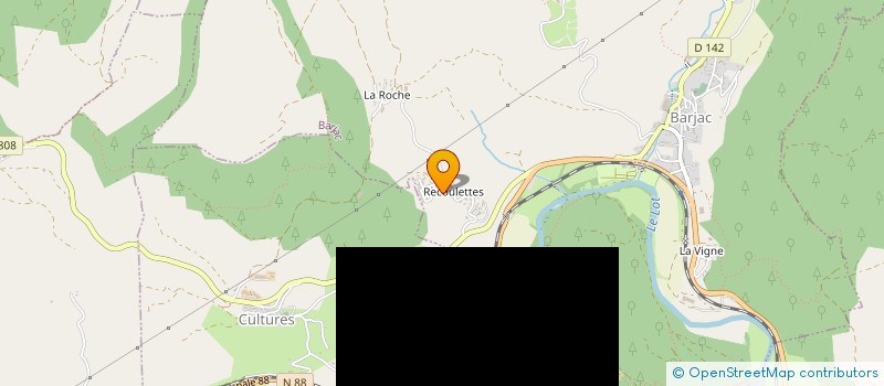 localisation de l'entreprise IMMOBILIER PATRIMOINE ET FINANCE  BARJAC