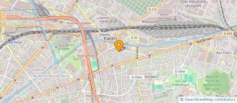 localisation de l'entreprise IMMOBILIERE 22 RUE ETIENNE MARCEL  PANTIN