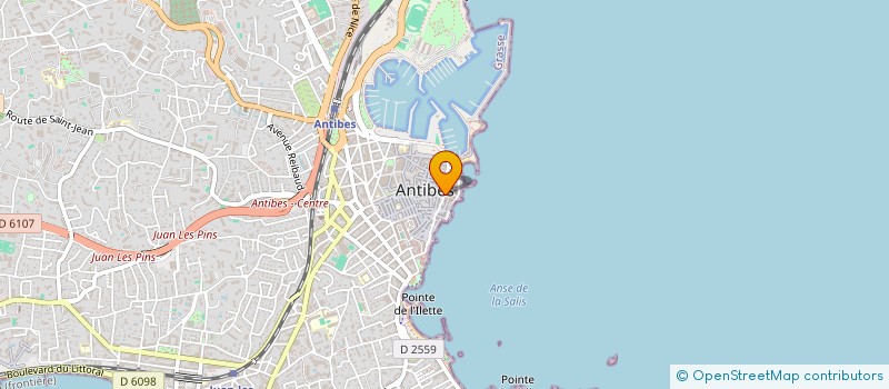 localisation de l'entreprise IMMOBILIERE ALPES MARITIMES SUD à ANTIBES