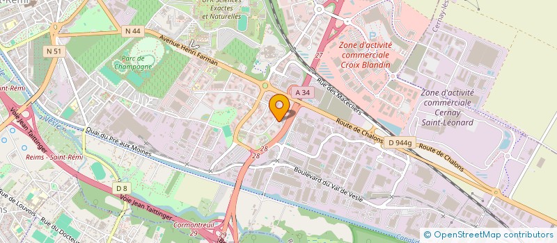 localisation de l'entreprise IMMOBILIERE AMPERE à REIMS