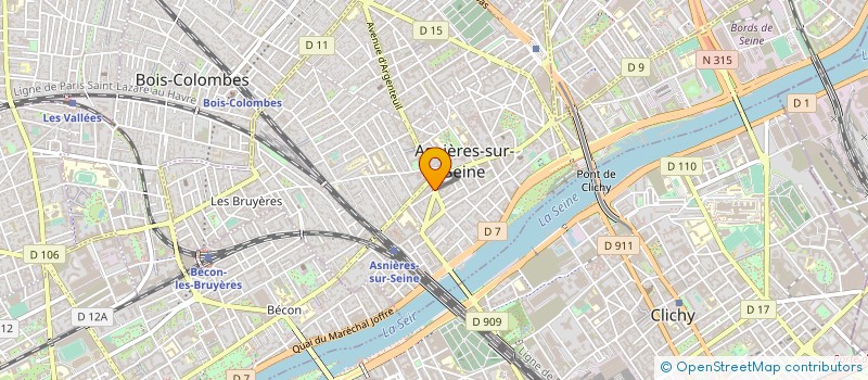 localisation de l'entreprise IMMOBILIERE ASNIERES 1 à COLOMBES
