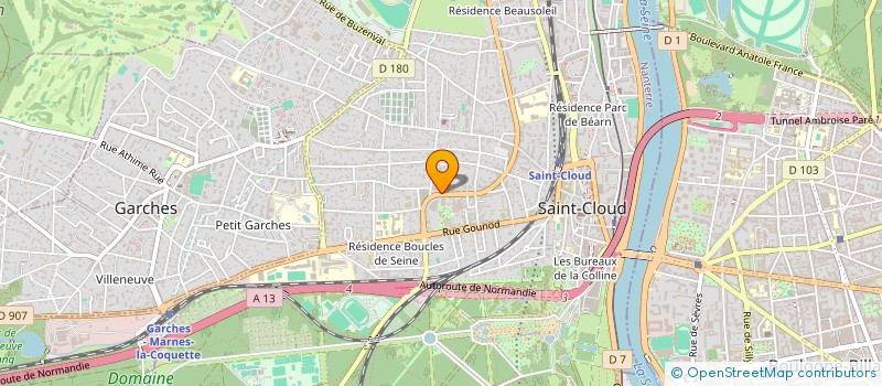localisation de l'entreprise IMMOBILIERE BELHARRA à SAINT-CLOUD