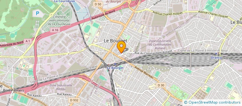 localisation de l'entreprise IMMOBILIERE BS2A  LE BOURGET