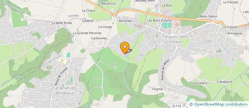 localisation de l'entreprise IMMOBILIERE CERBO  CARIGNAN-DE-BORDEAUX