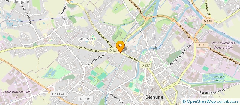 localisation de l'entreprise IMMOBILIERE D'AIRE  BETHUNE