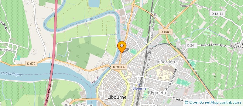 localisation de l'entreprise IMMOBILIERE D'AQUITAINE à LIBOURNE